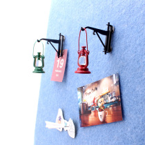 1 set of decorative pushpins cute kerosene lamp Cork cartoon press nail felt nailed Wall I-shaped nail creative pin