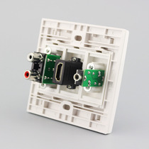 Type 86 double-hole audio HDMI HD 3 5mm headphone direct plug-in docking socket AV Lotus audio panel