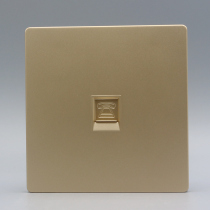 Champagne color phone-free information computer single-port socket type 86 one RJ11 voice telephone line wall panel
