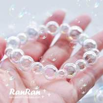 RanRan handmade artistic sense air soap bubble bubble bracelet hand string glass ball Dream personality niche