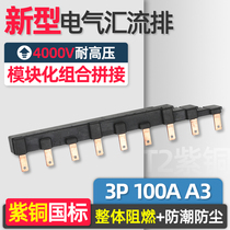 Electrical Bus Bar 3p 100A A3 copper national standard new combined wiring row dressing bus connection row