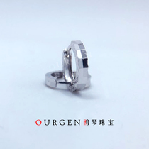 Earring button platinum PT950 boutique laser cutting process earrings ear bone ear studs spot OGEN oqin jewelry