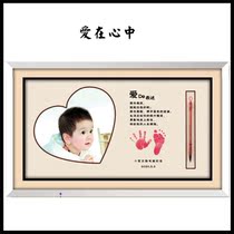 Tire hair painting Beijing door-to-door baby haircut baby souvenir Rat fetal hair painting love in the heart