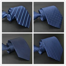 Легкий галстук, мужская молния, свободный от узлов, искусственный костюм, деловое интервью, работа, черно - синий, полосатый.