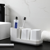 Couple tooth holder seat gargling cup toothbrushing cup minimalist home toilet plastic Toothbrush Holder Bathroom Tooth cylinder