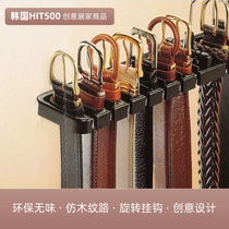 Korean belt rack wardrobe 180 degree rotating belt storage shelf multi-function