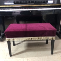 Qin Meng gold velvet piano stool cover Double black piano stool cover Single lifting dustproof thickened piano stool cover