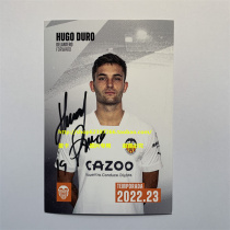 La Liga Valencia Hugo Duro Duro signature card official autograph card 2223 season