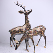 24-inch large animal copper deer to deer European style ornaments pure copper handicrafts decorative Pakistani bronze