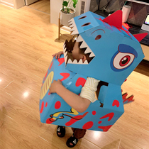 Upgrade wearable dinosaur carton graffiti DIY hand-made kindergarten Tyrannosaurus costumes childrens toys