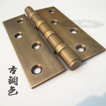 Antique pure brass indoor wooden door door door hinge all copper bronze large hinge 4 5 inch live folding hinge