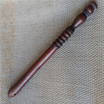  Fidelity package Old ancient Nanmu wooden handle whisk method Antique old goods Antique antique collection genuine 3