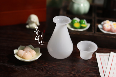 taobao agent Qingshan to the evening BJD three -pointer/uncle size baby uses ancient wind channels to imitate white jade wine bottle set non -human use