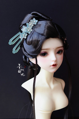 taobao agent Qingshan to the evening BJD three -point baby uses a acetic acid to imitate the jade color/hair bun spot