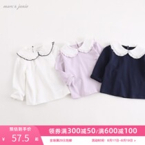  Mark Jenny baby autumn girls lapel bottoming shirt Spring and autumn childrens long-sleeved t-shirt top 212812