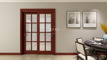 Dream sky wooden door Solid wood composite door 6B63 cherry wood brown brown