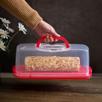 Rectangular Portable Cake Roll box Repeat with packing box toast Bread Boxes Carry-on Plastic Cake Snack Boxes