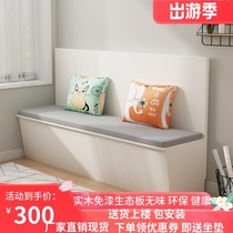 Simple solid wood household card holder dining table and chair combination multi-function locker small apartment corner sofa custom soft bag