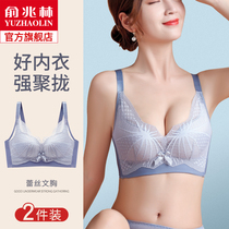 Underwear women's small breasts gather to show large no steel ring adjustable breast lace sexy ultra-thin girl bra