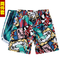Quick-dry loose beach pants mens large size Thailand seaside holiday couple boxing pants outdoor sports trend shorts