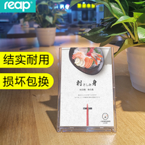 Ripp L Type A4 Bench Sign Transparent Table Card Custom Imitation Acrylic Desk Card Price Display Board Two-Dimensional Payment Table Card Product Introduction Billboard A4 Display Card 5350