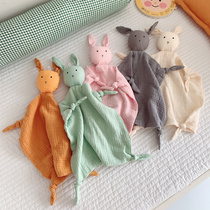Baby towel can be imported to bite baby gauze Danish same rabbit foreign trade organic cotton hand puppet 0-1 year old