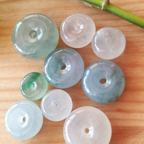 Jade ice seed small safe buckle fat buckle color buckle ice blue ice purple ice black black chicken ice white ice yellow red treasure live