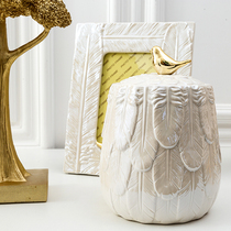 European style creative ceramic jewelry storage box light luxury high-end jewelry can photo frame vase ornaments