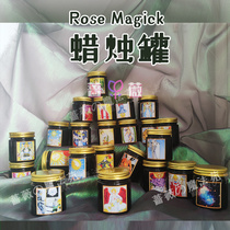 Rose Herbal Hand-made Crystal Candle Glass Jar Pure Natural Soybean Wax Beeswax Thai Buddha Brand