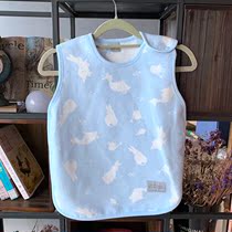 () Cotton yarn-dyed felt two-wear spring and Autumn vest childrens sleeping bag vest Peter Rabbit powder blue