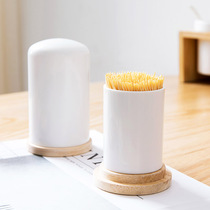 Home home Japanese living room toothpick barrel portable plastic toothpick barrel creative simple cotton swab box household toothpick box