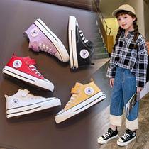  Girls  shoes canvas shoes spring 2021 new net red boys casual board shoes childrens spring and autumn low-top shoes