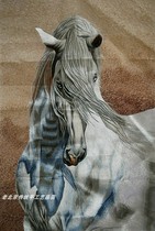 Special gift handmade embroidery old embroidery hand embroidery embroidery decorative painting horse to success mural fabric