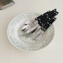 YURUUI designer] spot official authorized French Sabre Paris black knife and fork tableware