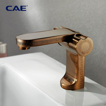 CAE Sheen bathroom home toilet bathroom Single-hole stage basin copper hot and cold water washbasin surface basin tap