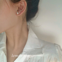 Korean advanced sense French pearl ear clip without ear hole female hanging earrings temperament earrings 2021 New