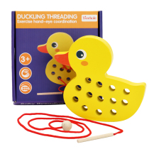 Early education threading threading fine movement hand-eye coordination toy 1-2-3 years old small class kindergarten childrens teaching aids