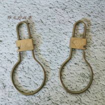 Nostalgic old inventory 80 s pure copper key ring Shanghai diamond brand