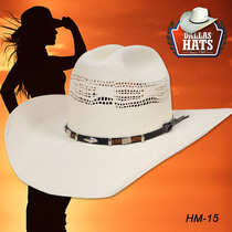 American imported Dallas Western straw cowboy hat Cowboy Western riding hat Super cool breathable giant harness