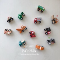 Favoria Nordic ins Korean wind baby Children car toys Wooden boy toy car model gift