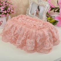 Cloth lace European style pastoral Korean tissue towel box set tissue cover dust-proof decorative cover