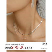 The blank room double-layer Snake Bone Chain 925 silver blade original design is minimally refreshing and refined
