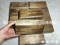 Customized jewelry box Sichuan small leaf Zhennan golden nanmu log material small glasses box gift gloomy ebony furniture