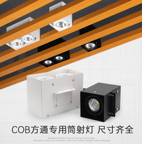 Aluminum square ceiling Special spotlight led double-head square wooden square downlight light Ming shopping mall commercial cob DART Light