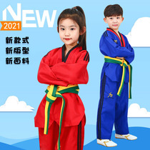 Childrens Taekwondo uniform adult custom clothing red and blue black coaching uniform mens and womens clothing training clothes full set