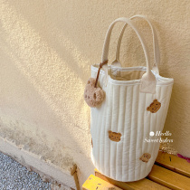 South Korean baby out of the bag Bucket Bag Handbag With Eva Goes Out Mommy Bag Bottle Diaper Cart Hang Bag