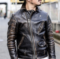 Japan Fine Creek Leathers Classic 50s Cable-stayed Biker Jacket