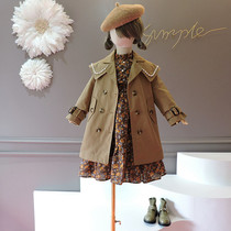Girls Cotton Tan Coat Jacket Female Baby Casual Jacket 2021 New Great Lapel Casual Windproof Jacket