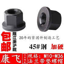 Flange gasket nut with gasket nut M10M12M14M16M18M20M22M24M27M30 heat treatment