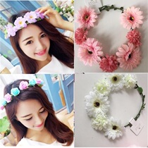 Outing small gift headdress Garland hair ornaments Super fairy rattan wreath Garland seaside Garland proposal